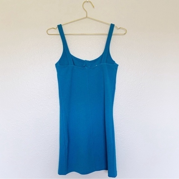 🆕 ZARA Bondage Style Mini Dress in Bright tropical Blue SZ M y2k style - Picture 5 of 6